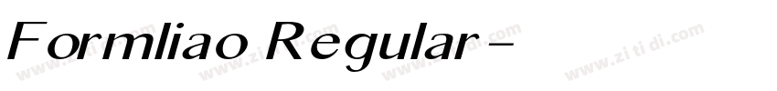 Formliao Regular字体转换